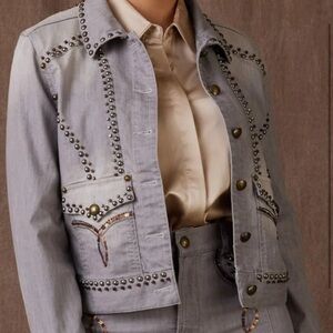 Double d ranch ragsdale jacket studded embroidered sequins RTL 495 L NWT